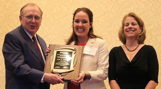 Dr. John White, Morgan Blackwood Patel, Dr. Eileen Van Aken 2016 Agee Award recipient Dr. John White, Jr.