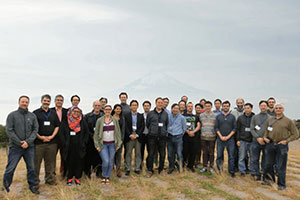 Invited attendees at the NII Shonan meeting on Perception in Augmented Reality in Japan, with Mt. Fuji as background. Invited attendees at the NII Shonan meeting on Perception in Augmented Reality in Japan, with Mt. Fuji as background.