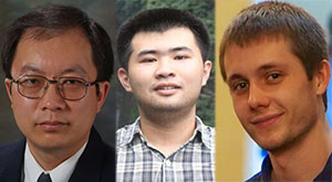 (from left) Dr. Zhenyu "James" Kong, Chen-ang Liu, David Roberson