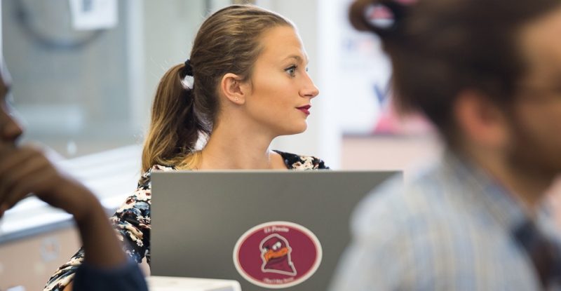 girl with laptop