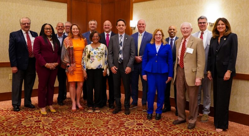 Academy of Distinguished Alumni members at the Distinguished Alumni banquet in April 2018