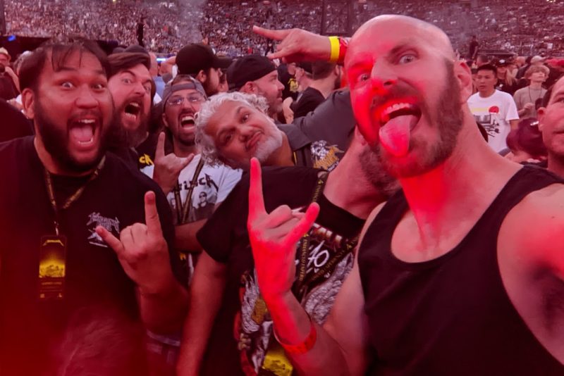 George Probst and Jeff Holland at a Metallica concert